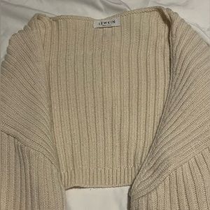 LEWKIN cream shrug bolero (s/m); Korean fashion